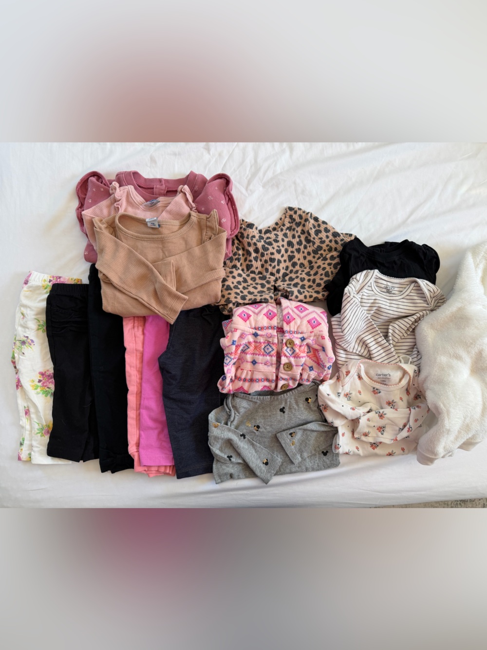 Baby girl pants and top bundle size 12m